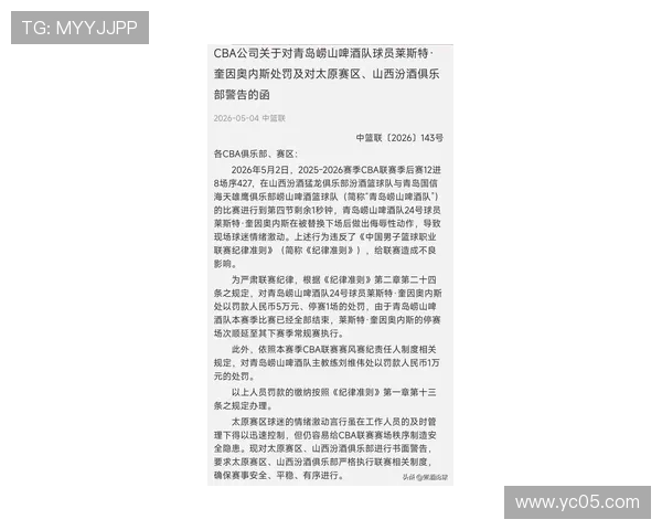 CBA最新处罚：青岛外援基诺内斯停赛